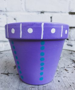 Artisanal Decorative Purple Plant Pot