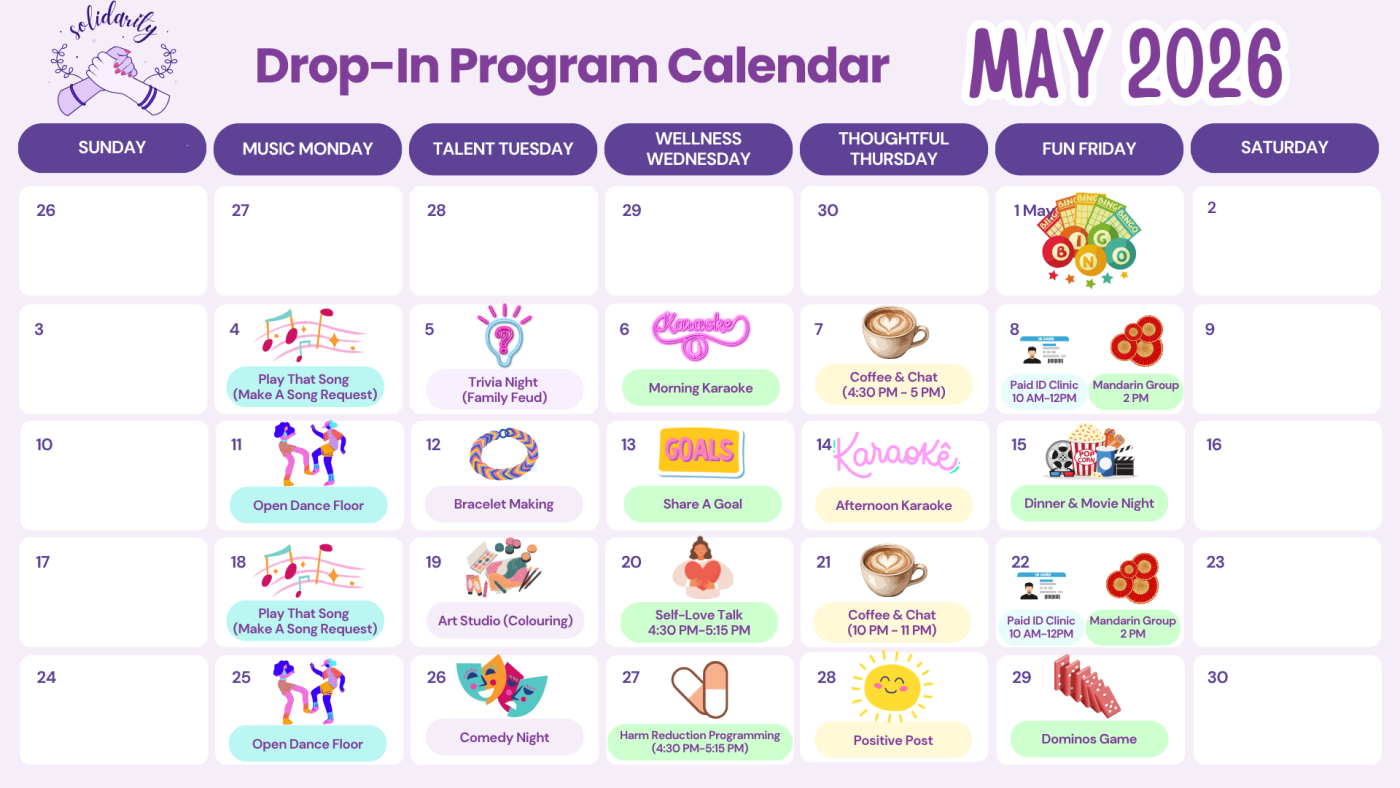 Drop-in Program Calendar - May 2026
